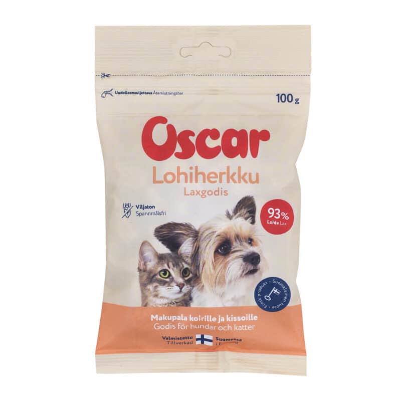 Oscar Laxgodis 100 g för hundar och katter