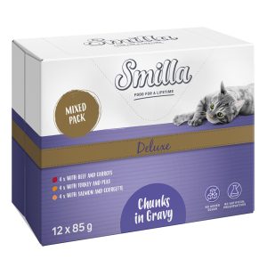 Smilla Deluxe Pouch Chunks i sås med grönsaker - 48 x 85 g