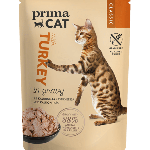 PrimaCat Classic Kalkon i sås för katter 28 x 85 g