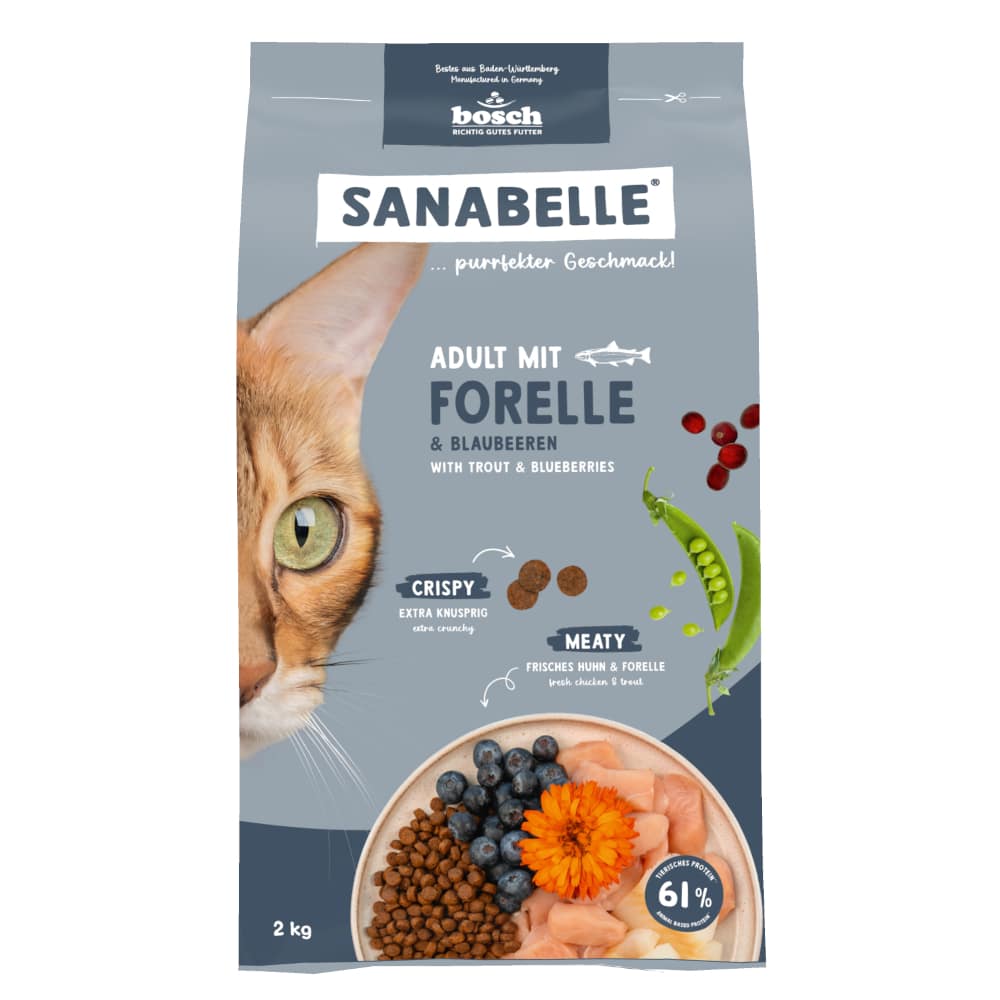 Sanabelle Adult med öring & blåbär - 2 kg