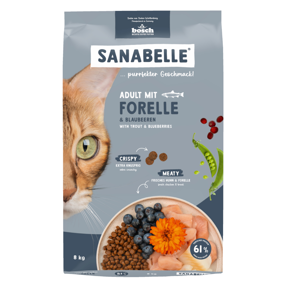 Sanabelle Adult med öring & blåbär - 8 kg