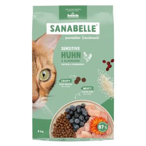 Sanabelle Sensitive med kyckling & blåbär - Ekonomipack: 2 x 8 kg