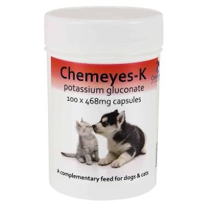 Chemeyes-K kaliumtillskott för Katter och Hundar 100 Kapslar
