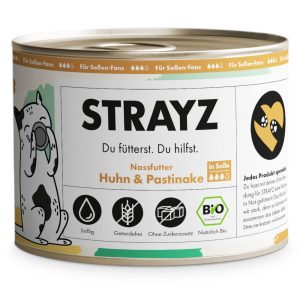 STRAYZ BIO katt 6 x 200 g - Ekologisk kalkon & ekologisk palsternacka i sås