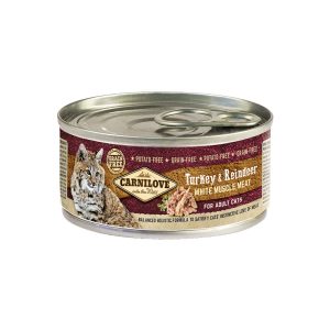 Turkey & Reindeer Adult Våtfoder för Katt - 12 st x 100 g