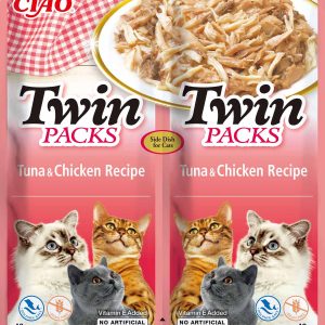 Twin Packs Tuna/Chicken In Tuna Broth 2 x 40 g - Katt - Kattfoder & kattmat - Blötmat & våtfoder till katt - Churu - ZOO.se