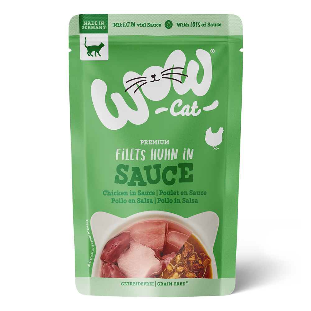 WOW Cat i sås 8 x 85 g - Kyckling