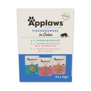 Applaws Pouch i gelé mixpack 12 x 70 g - Fiskurval (3 sorter)