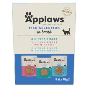 Applaws Pouch med buljong mixpack 12 x 70 g - Mixpack tonfisk (3 sorter)