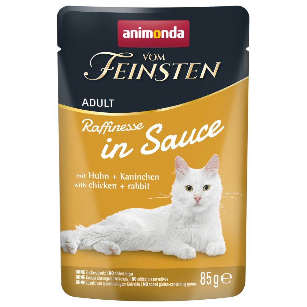 Ekonomiförpackning animonda vom Feinsten Adult Raffinesse in Sauce 48 x 85 g - med Kyckling och Kanin