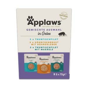 Ekonomipack: Applaws Pouch i gelé mixpack 24 x 70 g - Urval med tonfisk och kyckling (3 sorter)