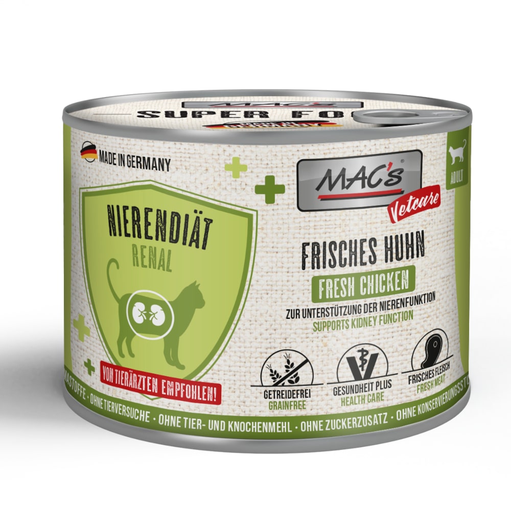 Ekonomipack: MAC's CAT Vetcare Kidney Diet 24 x 200 g - Kyckling
