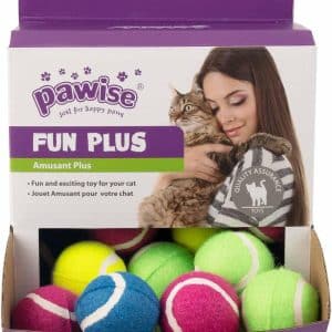Pawise Kattleksak Box Tennisboll Bjällra - 24 st / Multi