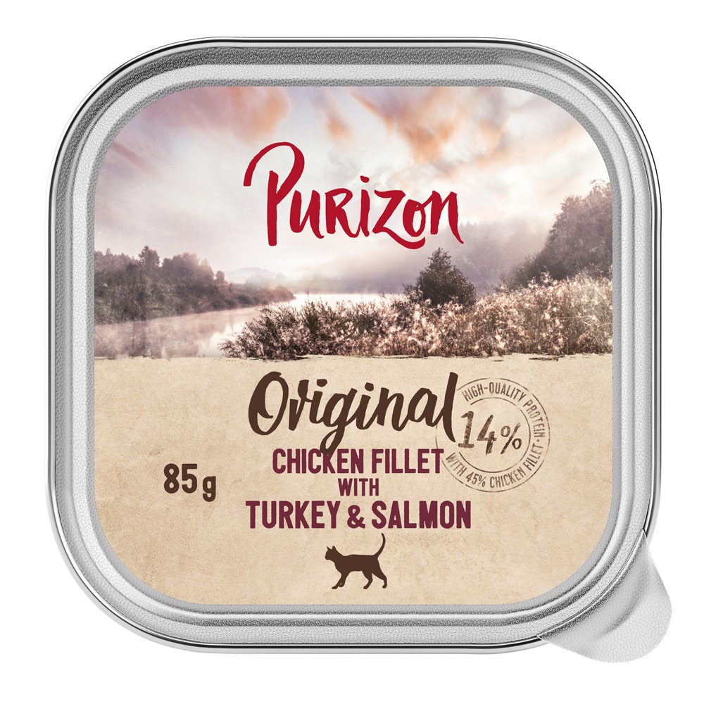 Purizon Original 6 x 85 g - Kycklingfilé med kalkon & lax