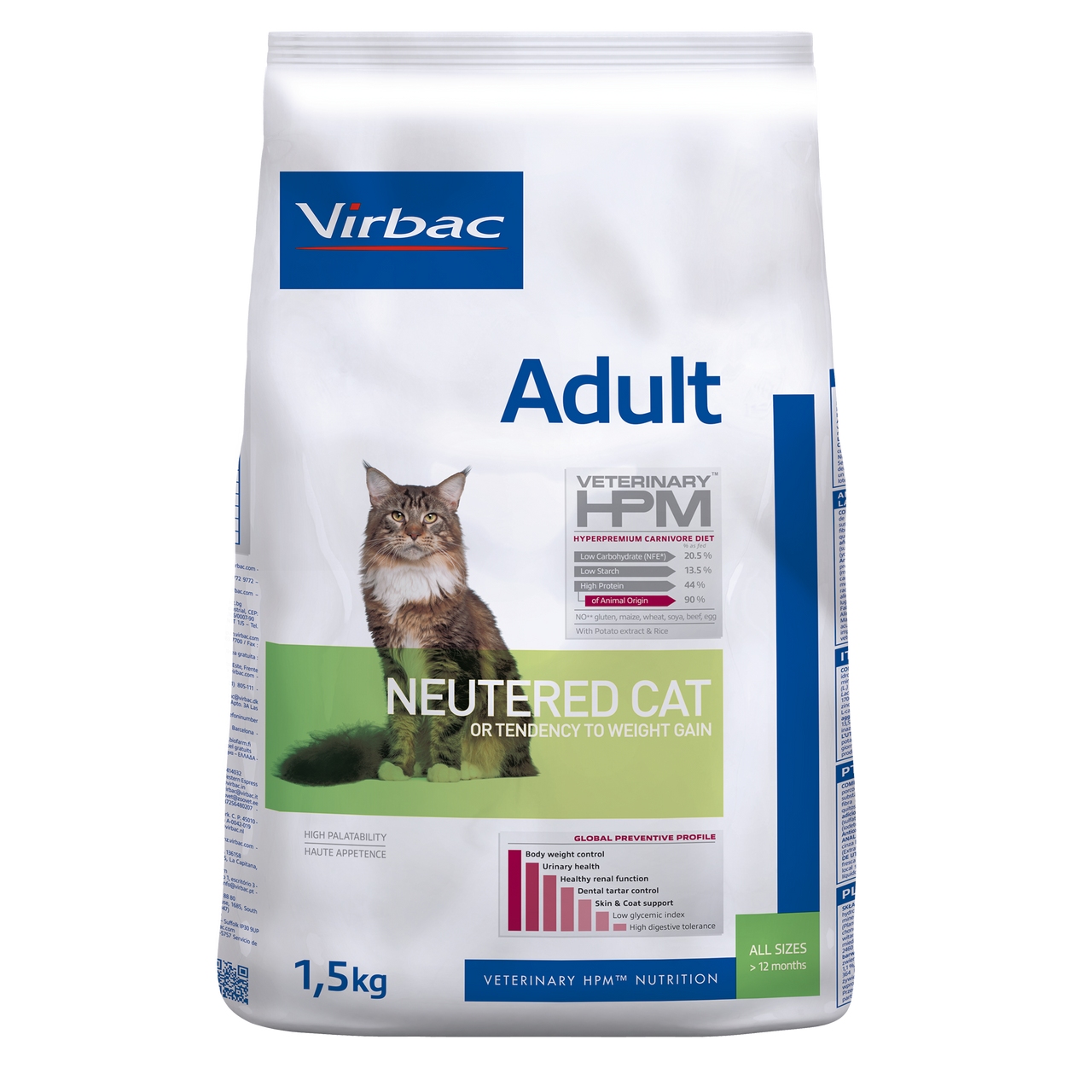 Adult Neutered Torrfoder till Katt - 1,5 kg