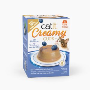 Catit Creamy Cups 4 x 25 g - Tonfisk & kyckling med blåbär