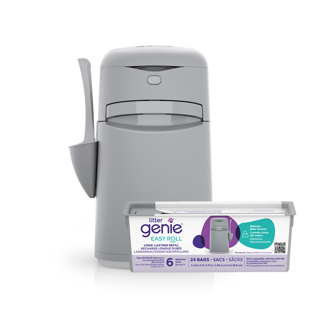 LitterLocker by Litter Genie® Easy Roll hink för kattsand, grå - LitterLocker® Easy Roll, grå (inkl. en kassett)