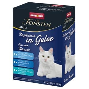 animonda vom Feinsten Adult Raffinesse in Gelee 12 x 85 g - Mixpack sorter från vattnet (3 sorter)