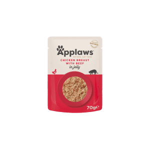 Applaws Adult Kycklingbröst med Nötkött i Gelé 16 x 70 g våtfoder för katter