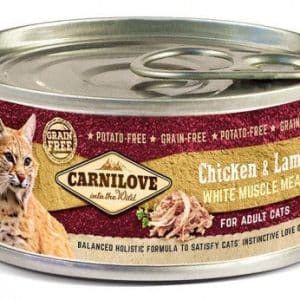 Carnilove Kyckling & Lamm våtfoder för Vuxna Katter 12 x 100 g