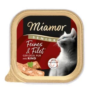 Ekonomipack: Miamor Feines & Filet Senior 32 x 100 g - Fjäderfä & nötkött