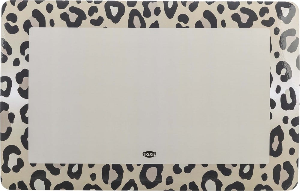 Matskålsunderlägg Leopard, med bård (Ljus Leo)