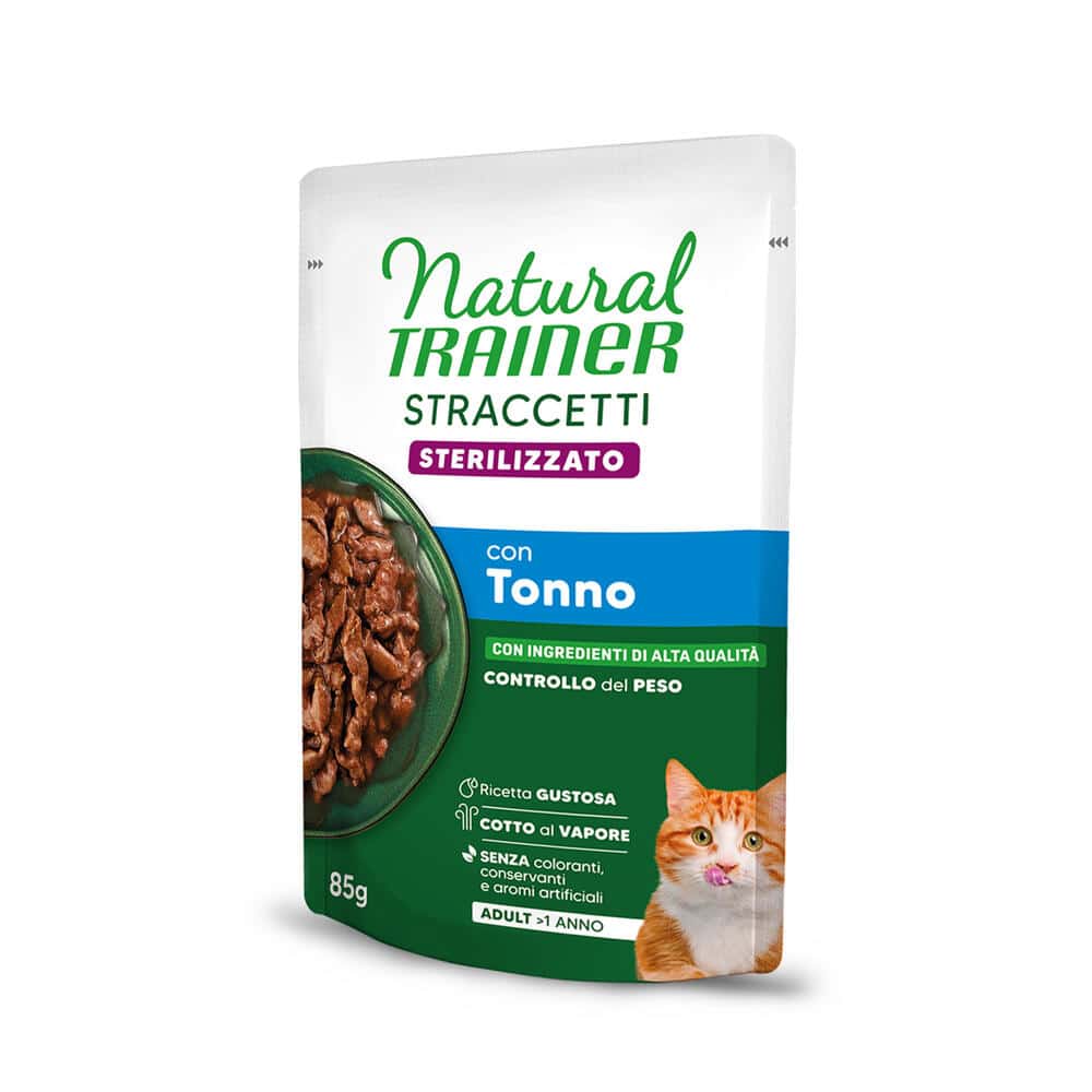 Natural Trainer till ett specialpris! - 48 x 85 g Straccetti Adult Sterilised strimlor i sås tonfisk