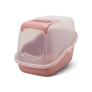 Savic kattlåda Nestor, transparent - Rosa/transparent
