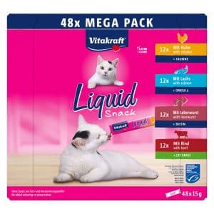 Vitakraft Cat Liquid-Snack Multipack - 48 x 15 g (mix II)