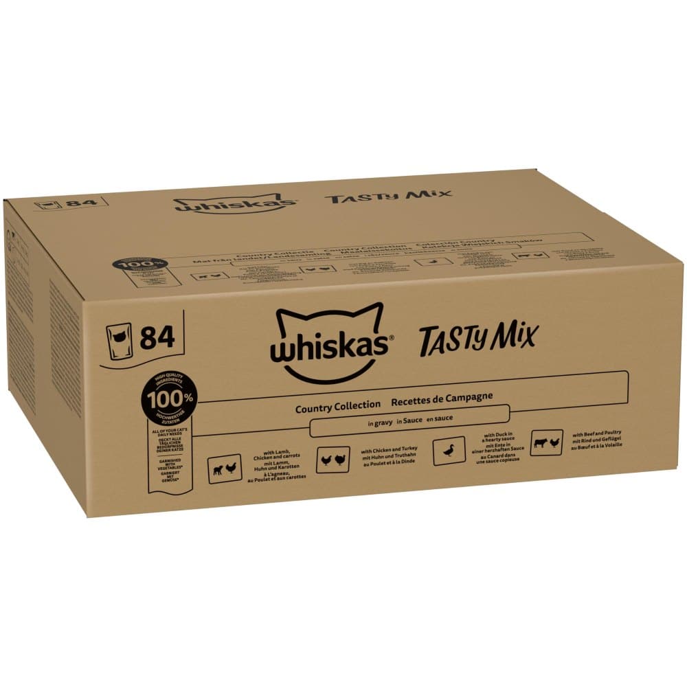 Whiskas 1+ Adult i portionspåse 84 x 85 g - Country Collektion i sås