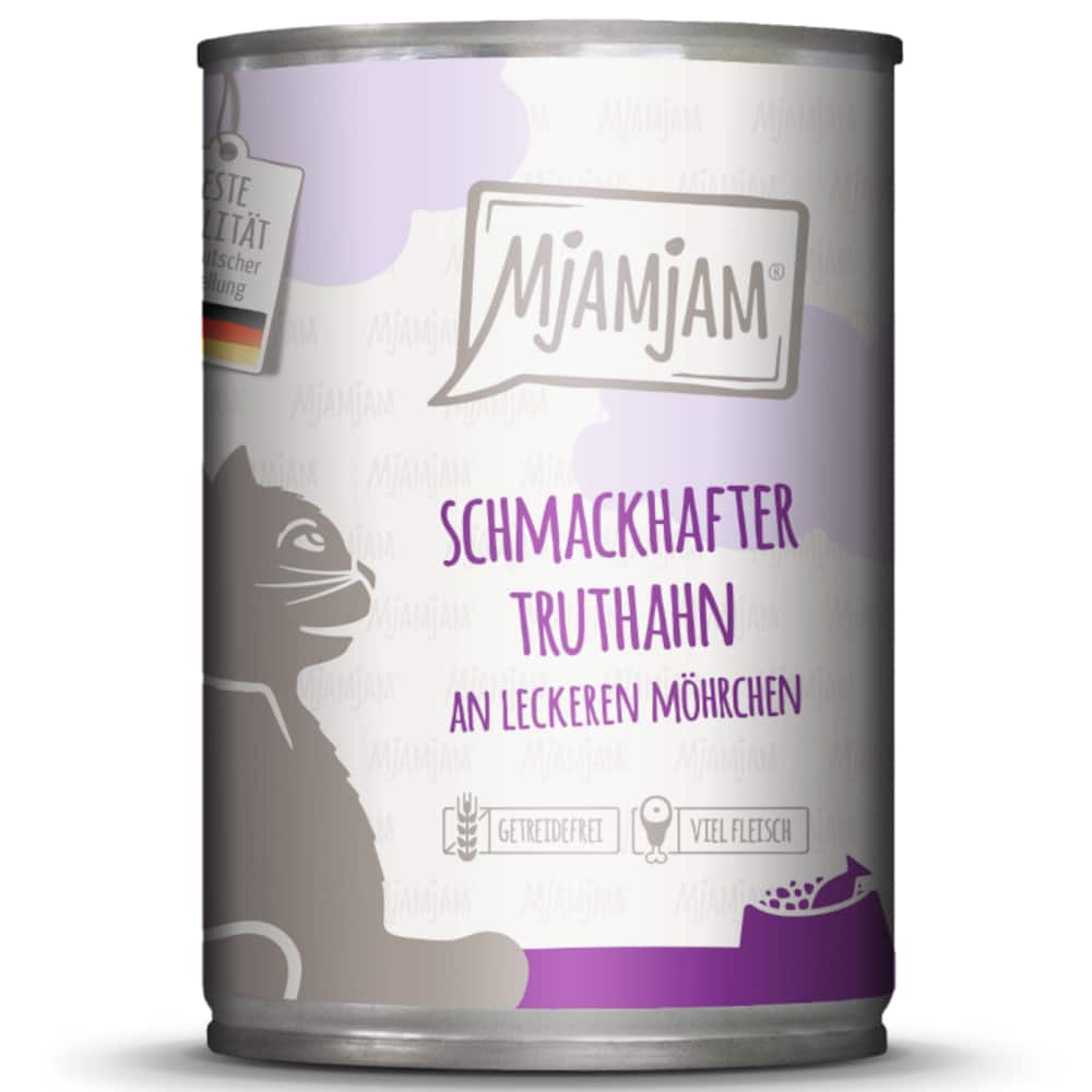 MjAMjAM 6 x 400 g - Smakrik kalkon på fräscha morötter