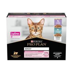 PURINA PRO PLAN Cat Adult Delicate Digestion 10 x 85 g - Mixpack: Kalkon + Havsfisk