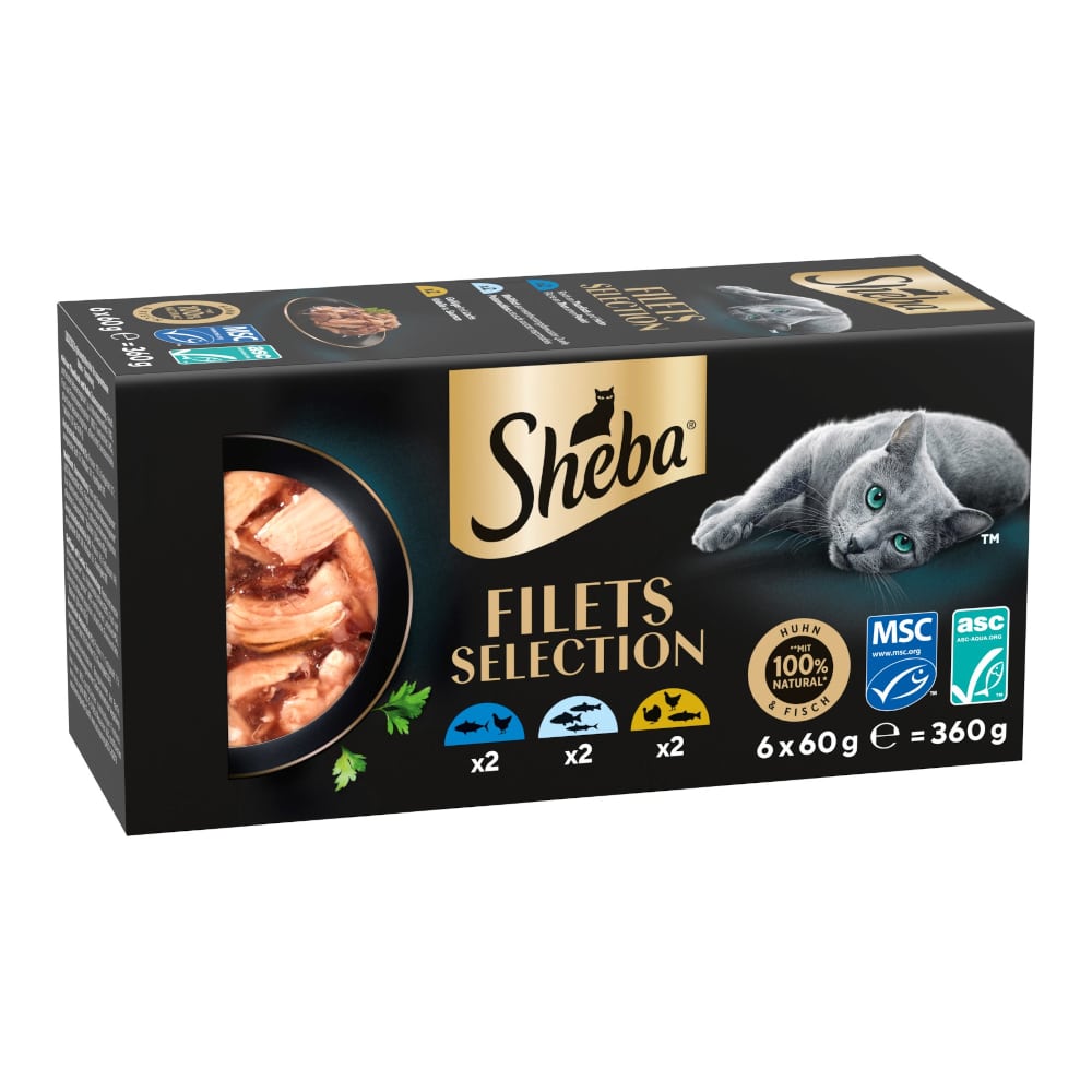 Sheba Filets 6 x 60 g - Mixpack I (3 sorter)