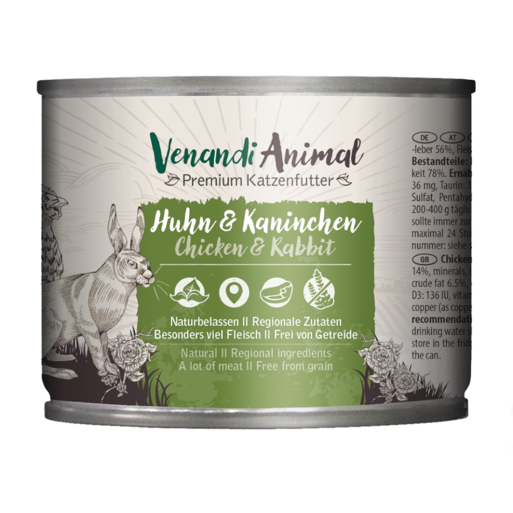 Venandi Animal 6 x 200 g - Kyckling & kanin
