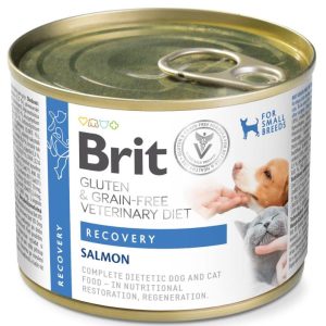 Brit Recovery salmon våtfoder för katter och hundar 6 x 200 g