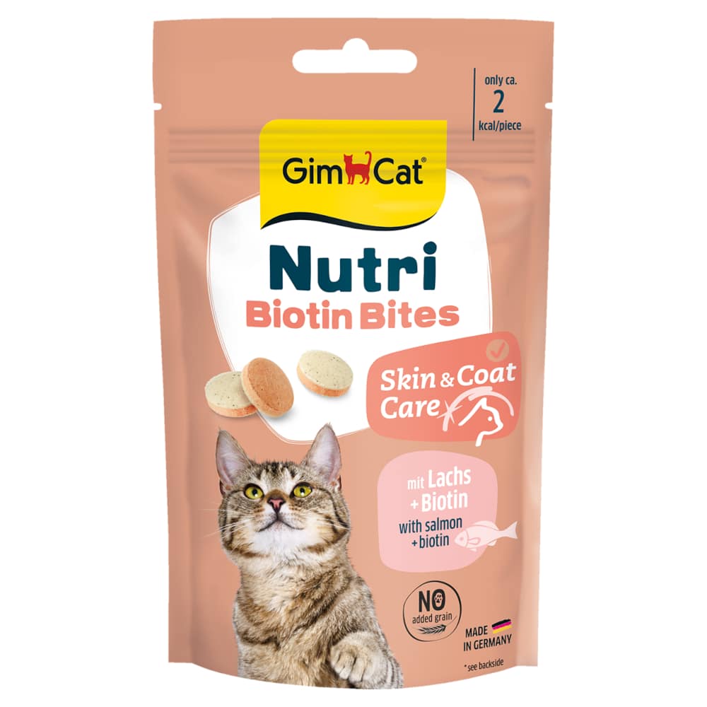 GimCat Nutri Biotin Bites med lax - Ekonomipack: 3 x 40 g