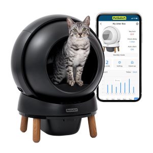 PetSafe SmartSpin Självrensande Kattlåda Svart