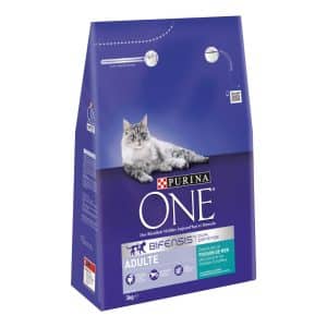 PURINA ONE Adult havsfisk & fullkorn för katter - 3 kg