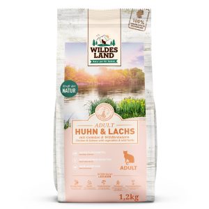 Wildes Land Cat med kyckling, lax & trädgårdsgrönsaker - 1,2 kg