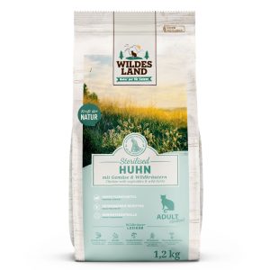 Wildes Land Cat Sterilised med kyckling - Ekonomipack: 2 x 1,2 kg