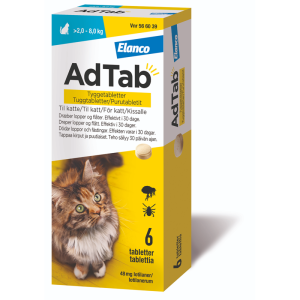 AdTab 48 mg Tuggtabletter för katt > 2–8 kg 6 st