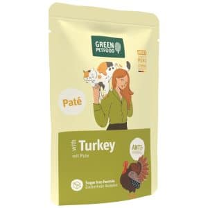 Green Petfood Adult Paté 8 x 85 g - Kalkon - Anti-Hairball