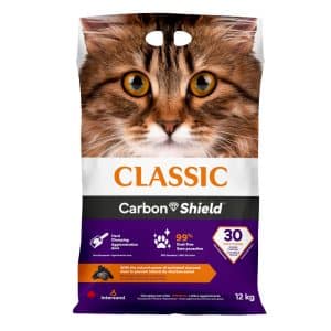 Intersand Classic kattströ Carbon Shield - Ekonomipack: 2 x 12 kg