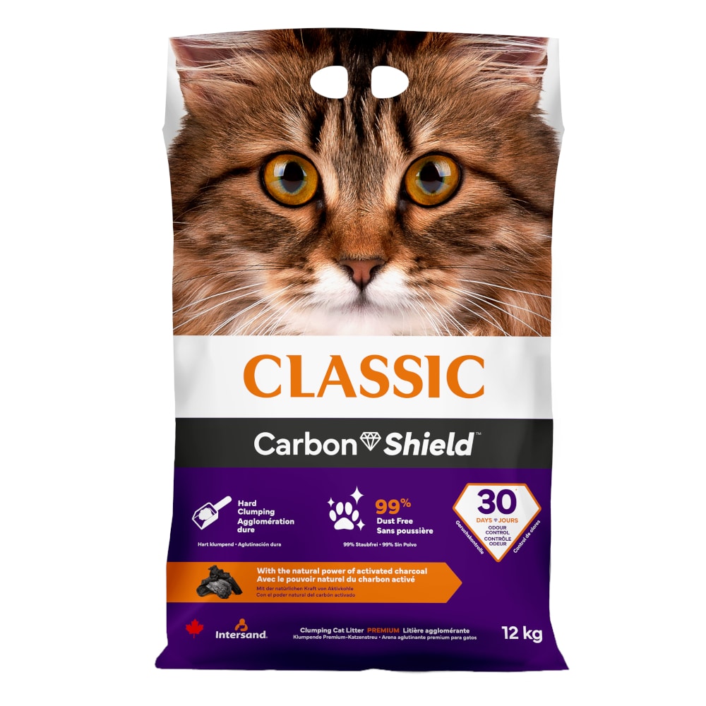 Intersand Classic kattströ Carbon Shield - Ekonomipack: 2 x 12 kg