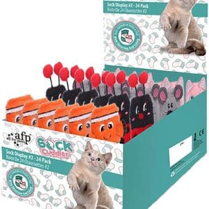 ALL FOR PAWS Kattleksak Sock Display No2