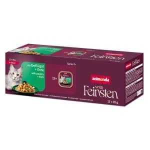 Animonda Vom Feinsten Senior i sås 12 x 85 g - Mixpack fjäderfä + anka