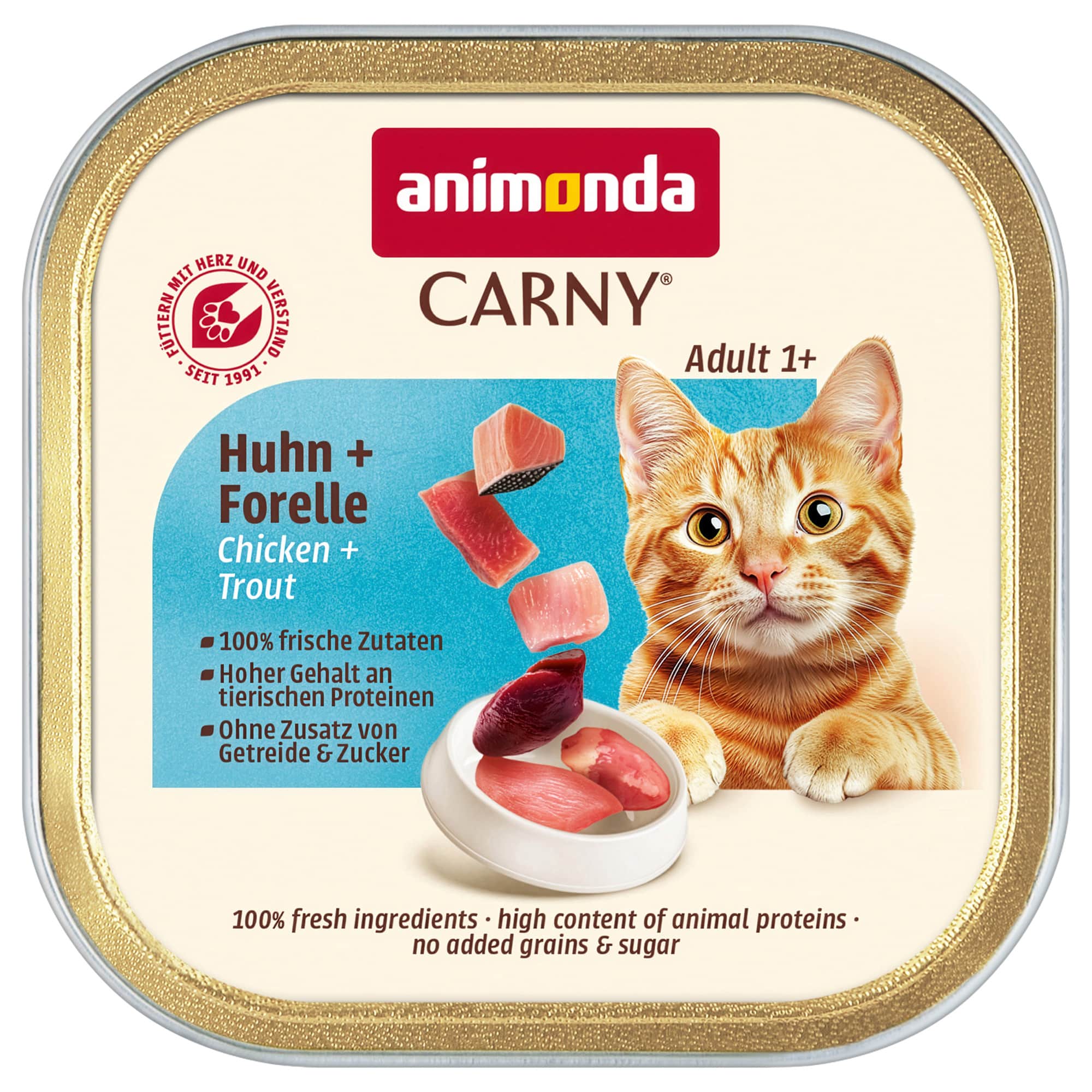 Ekonomipack: animonda Carny Adult 64 x 85 g - Kyckling & öring