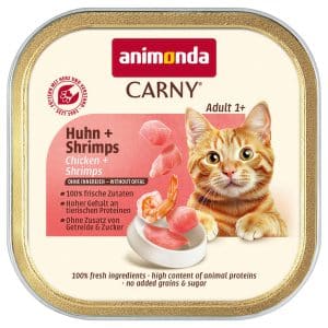 Ekonomipack: animonda Carny Adult 64 x 85 g - Kyckling & räkor