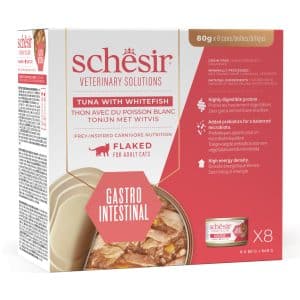 Ekonomipack: Schesir Veterinary Solutions Gastro Intestinal 24 x 80 g - Tonfisk & vitfisk