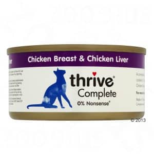 Ekonomipack: Thrive Complete 24 x 75 g - Kycklingbröst & lever